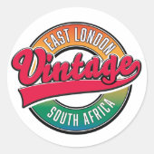 East London Zuid-Afrika logo Ronde Sticker (Voorkant)