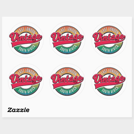 East London Zuid-Afrika logo Ronde Sticker (Vel)