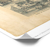 East Los Angeles, CA. Panoramische kaart 1888 (090 Poster (Hoek)