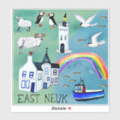 East Neuk Fife Coastal Path Scotland Art Sticker (Vel)
