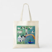 East Neuk Fife Scotland Waterverf Art Tote Bag (Achterkant)