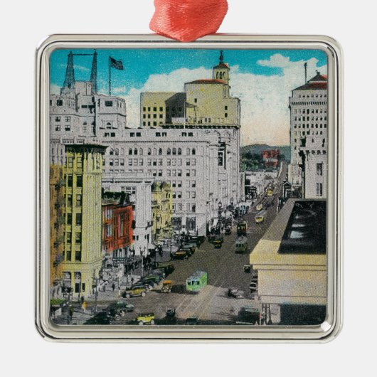 East on Broadway uit San Diego Hotel Metalen Ornament (Voorkant)