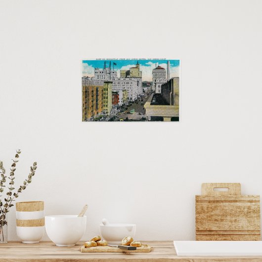 East on Broadway uit San Diego Hotel Poster (Keuken)