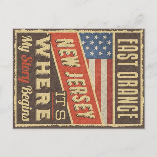 East Orange New Jersey Briefkaart (Voorkant)