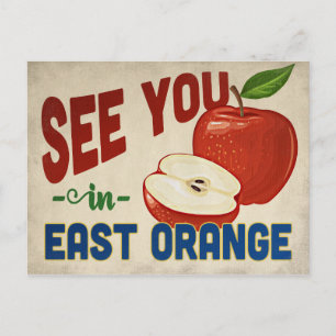 East Oranje New Jersey Apple - Vintage Travel Briefkaart