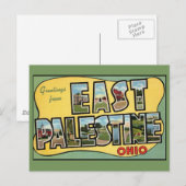 East Palestine Ohio Vintage Travel Briefkaart (Voorkant / Achterkant)