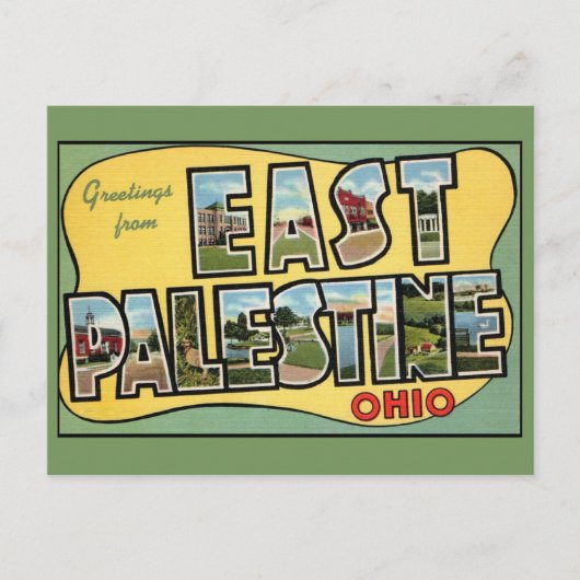 East Palestine Ohio Vintage Travel Briefkaart (Voorkant)
