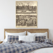 East Park, Racine en Oakland Boerderij Canvas Afdruk (Insitu (Slaapkamer))