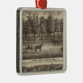 East Park, Racine en Oakland Boerderij Metalen Ornament (Rechts)