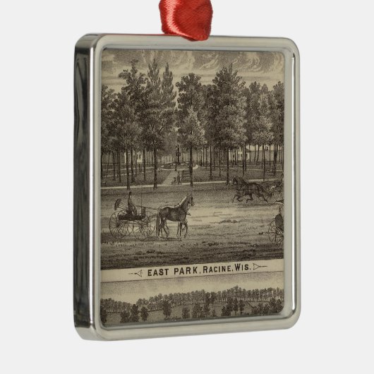 East Park, Racine en Oakland Boerderij Metalen Ornament (Rechts)