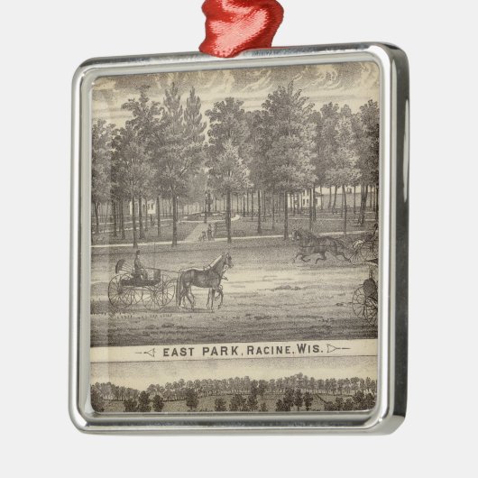 East Park, Racine en Oakland Boerderij Metalen Ornament (Links)