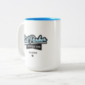 East Parker Script Coffee Mok Cup Logo (Voorkant links)