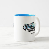 East Parker Script Logo 11 oz. KoffieMok Tweekleurige Koffiemok (Voorkant rechts)