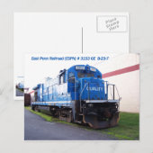 East Penn Railroad Locomotive #3153 Briefkaart (Voorkant / Achterkant)