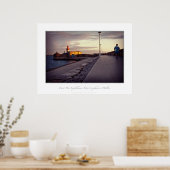 East Pier Lighthouse, Dun Laoghaire, Dublin Poster (Keuken)