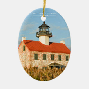 East Point Lighthouse. Keramisch Ornament