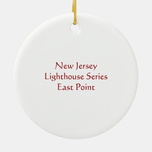 East Point Lighthouse Keramisch Ornament (Achterkant)