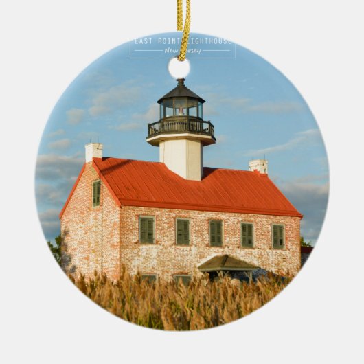 East Point Lighthouse. Keramisch Ornament (Voorkant)