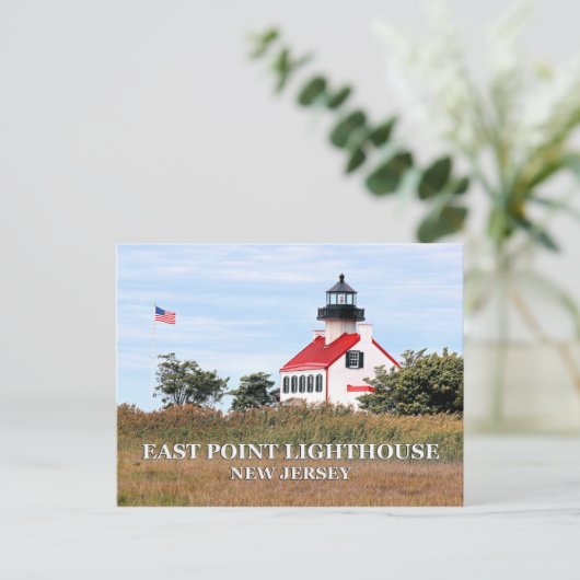 East Point Lighthouse, New Jersey Briefkaart (Staand voorkant)