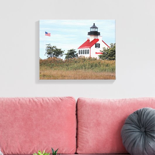 East Point Lighthouse, New Jersey Canvas Print (Insitu (Woonkamer))