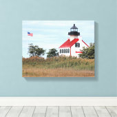 East Point Lighthouse, New Jersey Canvas Print (Insitu (Houten vloer))