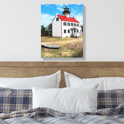 East Point Lighthouse, New Jersey Canvas Print (Insitu (Slaapkamer))