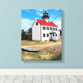 East Point Lighthouse, New Jersey Canvas Print (Insitu (Houten vloer))