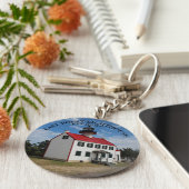 East Point Lighthouse, New Jersey Keyring Sleutelhanger (Zijkant)