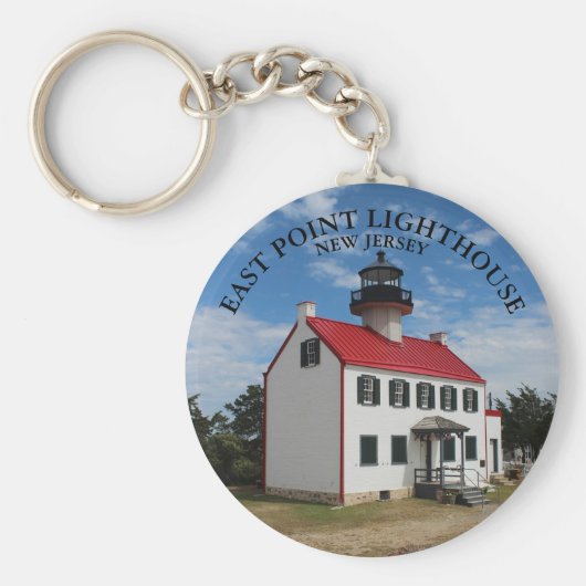 East Point Lighthouse, New Jersey Keyring Sleutelhanger (Voorkant)