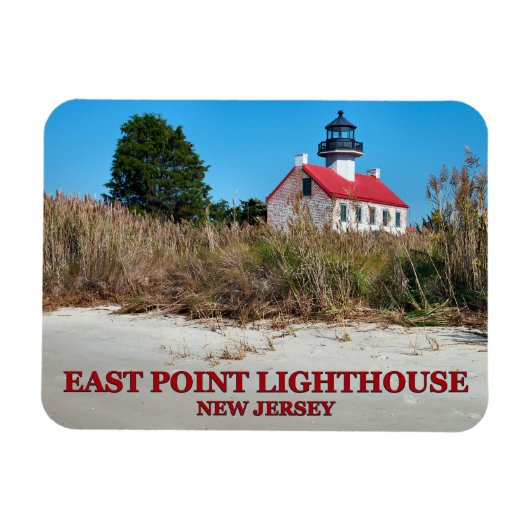 East Point Lighthouse, New Jersey Photo Magnet Magneet (Horizontaal)