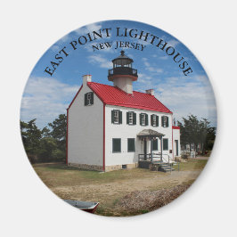 East Point Lighthouse, New Jersey Round Magnet