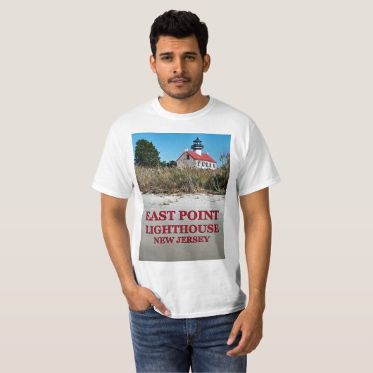 East Point Lighthouse, New Jersey T-Shirt (Voorkant volledig)