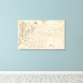 East Providence Rhode Island Map Canvas Afdruk (Insitu (Houten vloer))