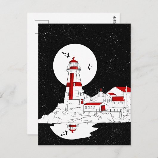 East Quoddy Head Lighthouse flat Briefkaart (Voorkant / Achterkant)