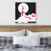 East Quoddy Head Lighthouse flat Canvas Afdruk (Insitu (Slaapkamer))