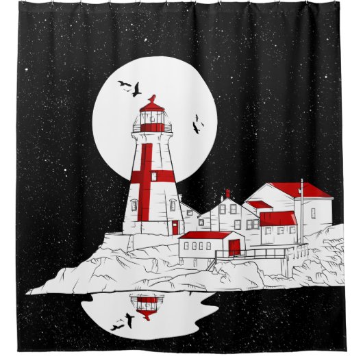 East Quoddy Head Lighthouse flat Douchegordijn (Voorkant)