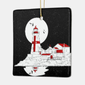 East Quoddy Head Lighthouse flat Keramisch Ornament (Links)