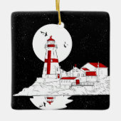 East Quoddy Head Lighthouse flat Keramisch Ornament (Voorkant)