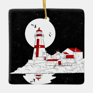East Quoddy Head Lighthouse flat Keramisch Ornament