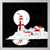 East Quoddy Head Lighthouse flat Poster (Voorkant)