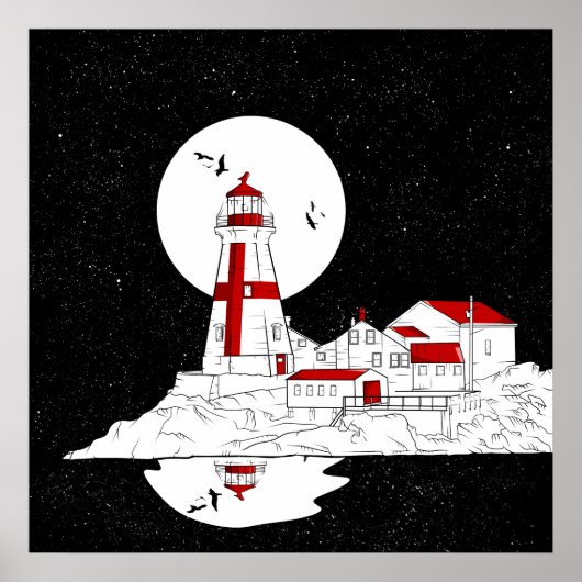 East Quoddy Head Lighthouse flat Poster (Voorkant)