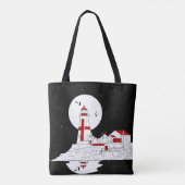 East Quoddy Head Lighthouse flat Tote Bag (Achterkant)