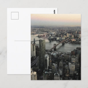 East River New York City Brooklyn Manhattan Bridge Briefkaart