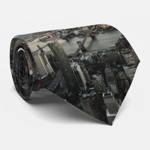 East River New York City Brooklyn Manhattan Bridge Stropdas