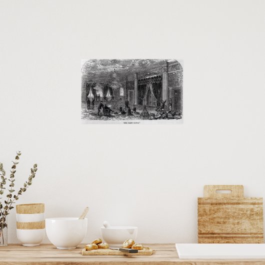 East Room of the White House Tijdens de Burgerlijk Poster (Keuken)