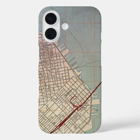 East San Francisco Topographic Map Case-Mate iPhone Case (Achterkant)