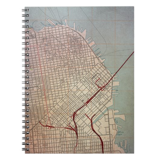 East San Francisco Topographic Map Notitieboek (Voorkant)