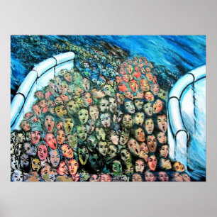 East Side Gallery, Berlijnse muur, Massavlucht Poster