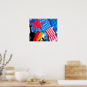 East Side Gallery, Berlijnse muur, vlaggen Poster (Keuken)