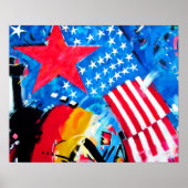 East Side Gallery, Berlijnse muur, vlaggen Poster (Voorkant)